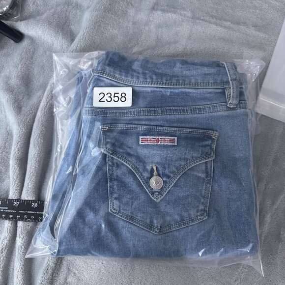 Hudson Slim Straight Leg Jeans Womens Size 8 Light Wash 1811754 Mid Rise Blue - Picture 16 of 16